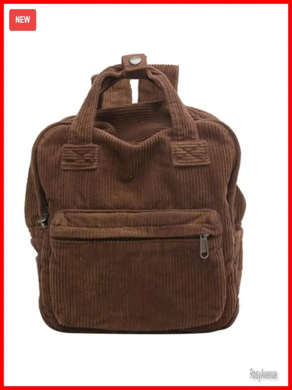Small Corduroy Backpack Purse for Women - Vintage Mini Travel Daypack
